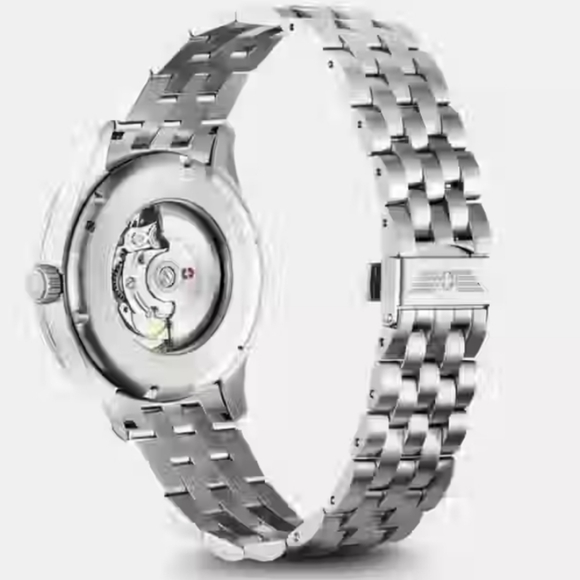 Victorinox Air Boss Mechanical Silver and Black Men's Watch - Picture 7 of 12